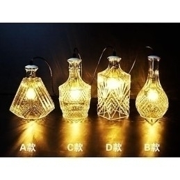 Designer Touch Decorative Crystal Glass Lamp 4Lights Shade Minimalist Bottle Lights