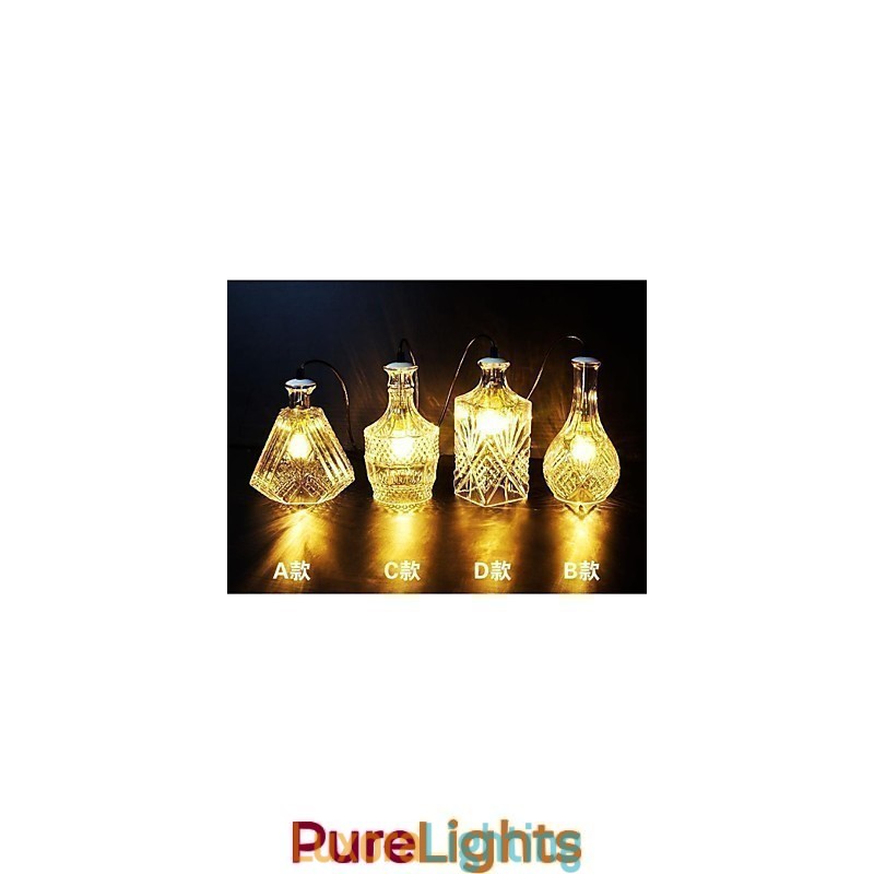 Designer Touch Decorative Crystal Glass Lamp 4Lights Shade Minimalist Bottle Lights