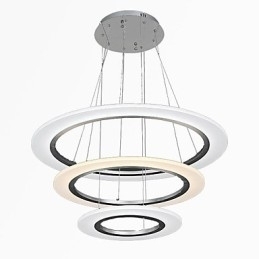 Designer Touch Decorative 3 Ring DIY Shape Acrylic Pendant Light Ceiling Lamps Chandelier Fixtures with
