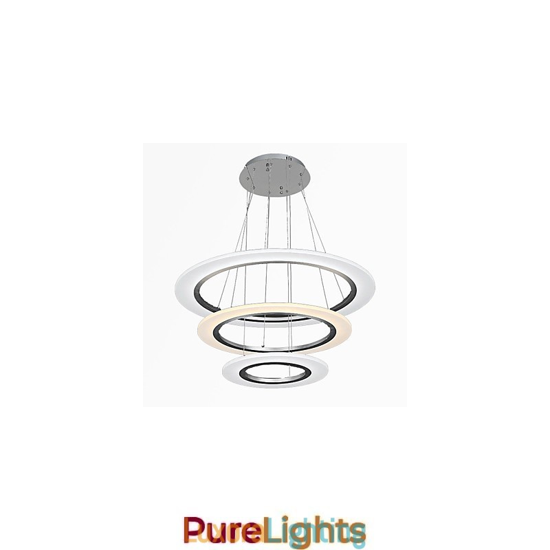 Designer Touch Decorative 3 Ring DIY Shape Acrylic Pendant Light Ceiling Lamps Chandelier Fixtures with