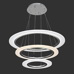 Designer Touch Decorative 3 Ring DIY Shape Acrylic Pendant Light Ceiling Lamps Chandelier Fixtures with