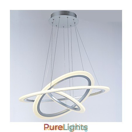 Designer Touch Decorative 3 Ring DIY Shape Acrylic Pendant Light Ceiling Lamps Chandelier Lighting