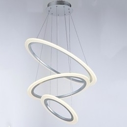 Designer Touch Decorative 3 Ring DIY Shape Acrylic Pendant Light Ceiling Lamps Chandelier Lighting