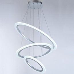 Designer Touch Decorative 3 Ring DIY Shape Acrylic Pendant Light Ceiling Lamps Chandelier Lighting