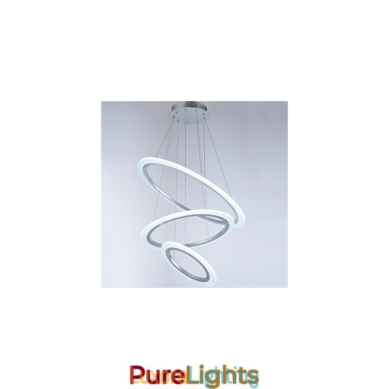 Designer Touch Decorative 3 Ring DIY Shape Acrylic Pendant Light Ceiling Lamps Chandelier Lighting