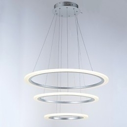 Designer Touch Decorative 3 Ring DIY Shape Acrylic Pendant Light Ceiling Lamps Chandelier Lighting
