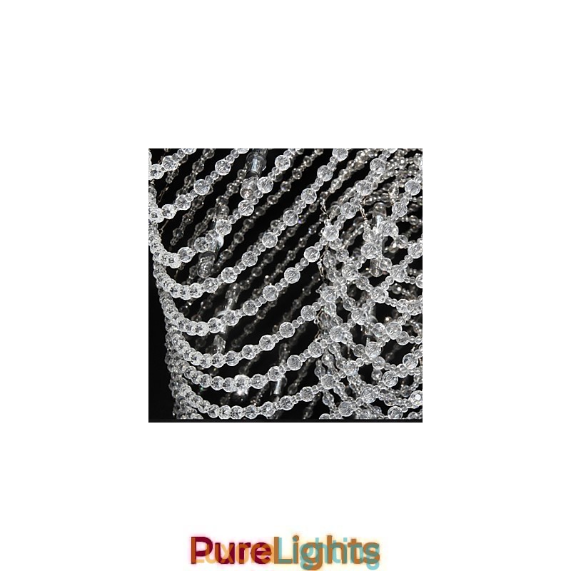 Designer Touch Decorative Traditional Classic Crystal Chrome Metal Chandelier