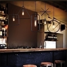 Designer Touch Decorative Individual American Retro 5 Head Shape Iron Art Chandelier