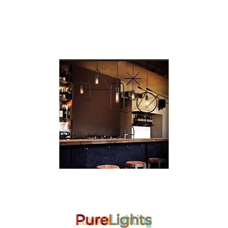 Designer Touch Decorative Individual American Retro 5 Head Shape Iron Art Chandelier