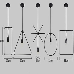 Designer Touch Decorative Individual American Retro 5 Head Shape Iron Art Chandelier