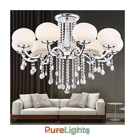 Designer Touch Decorative Chandelier Crystal Luxury Modern Living 9 Lights