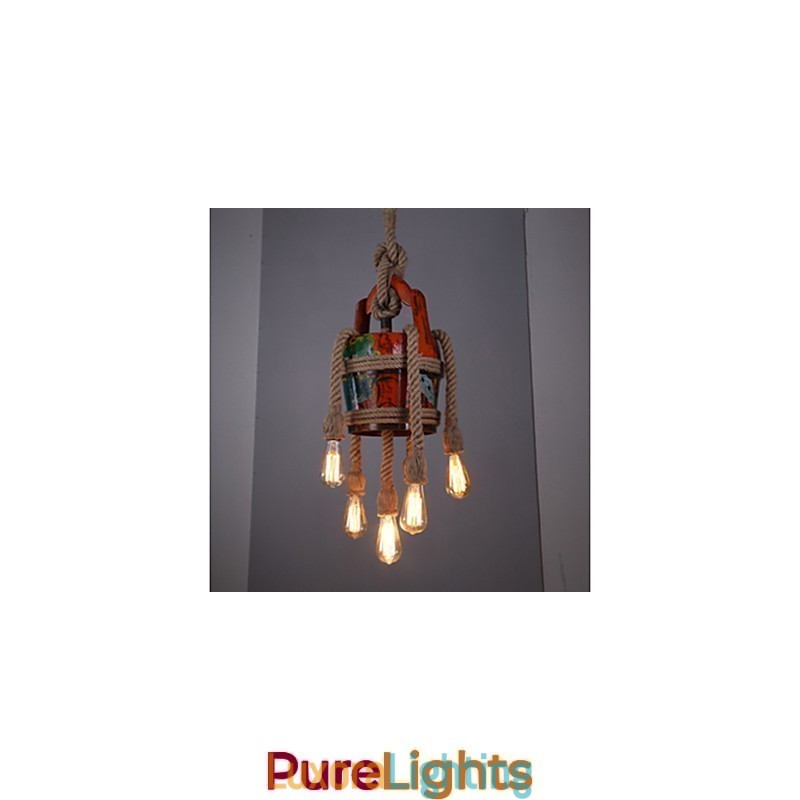Designer Touch Decorative American Country Hemp Pavilion Chandelier Chandelier Retro Pattern Of Patented Products