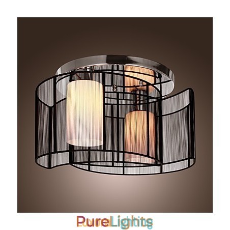 Designer Touch Decorative Ceiling Light Modern Design 2 Lights Black
