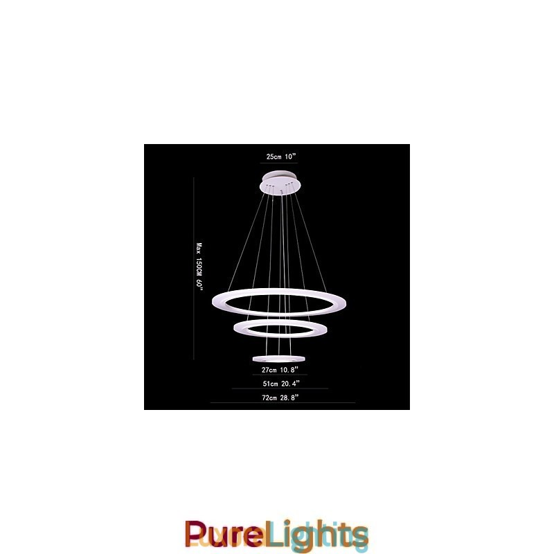 Designer Touch Decorative 75 Watt Modern Contemporary Painting Acrylic Pendant Light