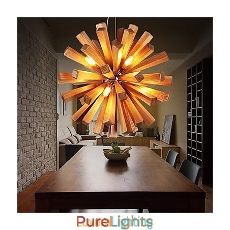 Designer Touch Decorative Pendant Lights Country Wood Bamboo