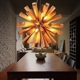 Designer Touch Decorative Pendant Lights Country Wood Bamboo