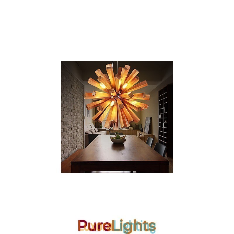 Designer Touch Decorative Pendant Lights Country Wood Bamboo