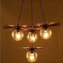 Designer Touch Decorative Art glass Ball Round Beanstalk Chandelier