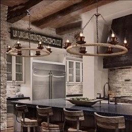 Designer Touch Decorative Ceramic Industry Wind Rope Chandelier RetroLron Chandelier Simple