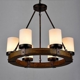 Designer Touch Decorative Vintage Old Wood Wooden Chandelier