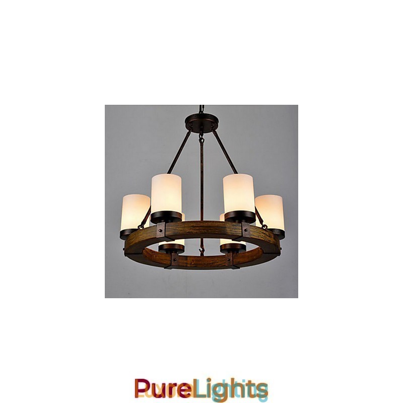 Designer Touch Decorative Vintage Old Wood Wooden Chandelier