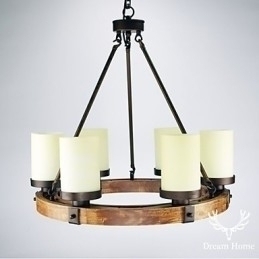 Designer Touch Decorative Vintage Old Wood Wooden Chandelier