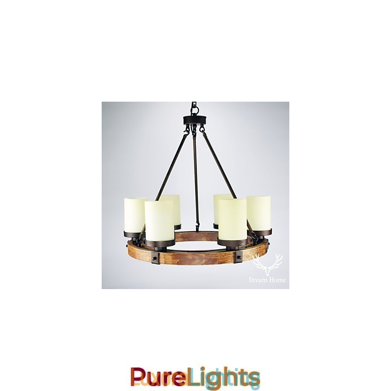 Designer Touch Decorative Vintage Old Wood Wooden Chandelier