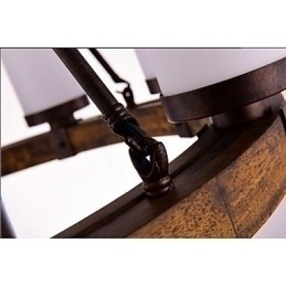 Designer Touch Decorative Vintage Old Wood Wooden Chandelier