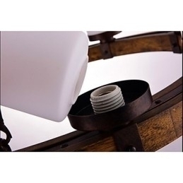 Designer Touch Decorative Vintage Old Wood Wooden Chandelier