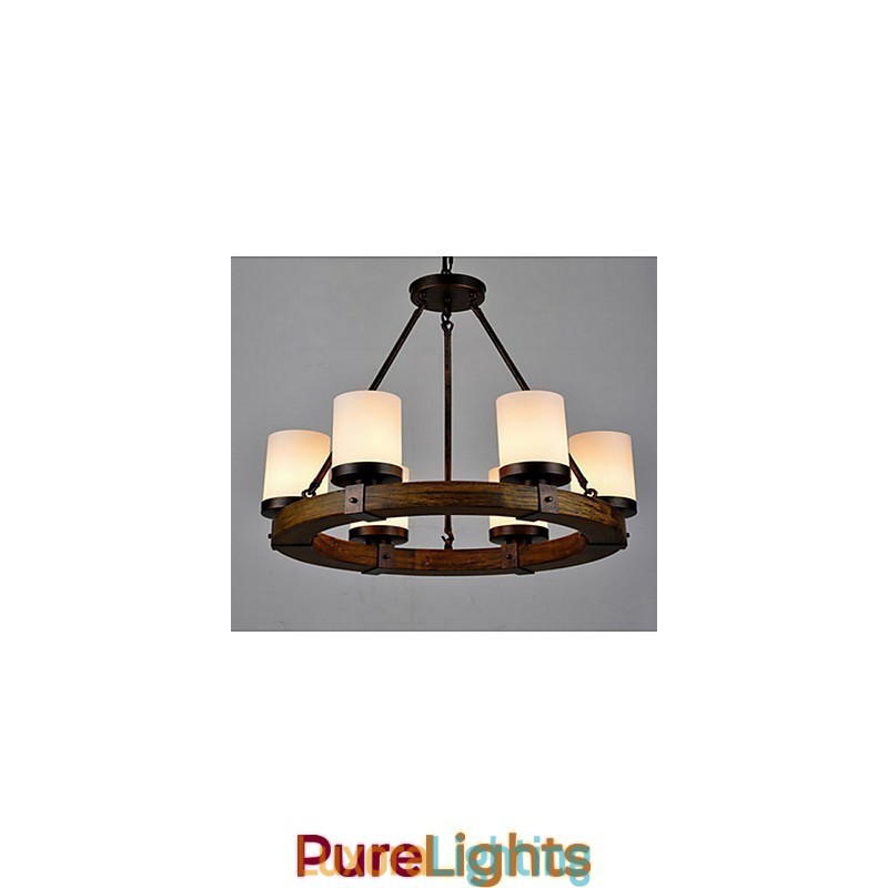 Designer Touch Decorative Vintage Old Wood Wooden Chandelier