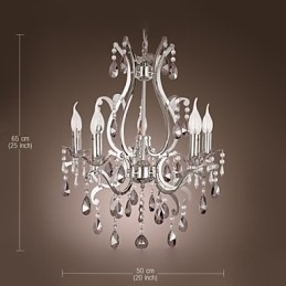 Designer Touch Decorative Traditional Classic Chrome Chandelier