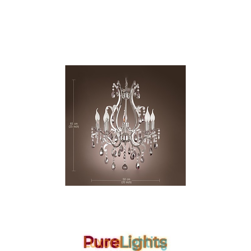 Designer Touch Decorative Traditional Classic Chrome Chandelier
