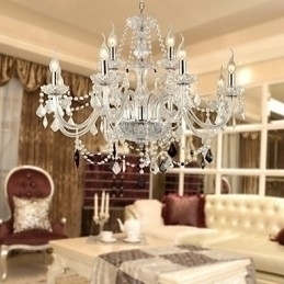 Designer Touch Decorative Rustic Lodge Crystal Electroplated Glass Chandelier