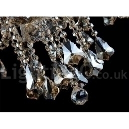 Designer Touch Decorative Retro Cognac Color K9 Crystal Modern Chandelier with 8 Lights