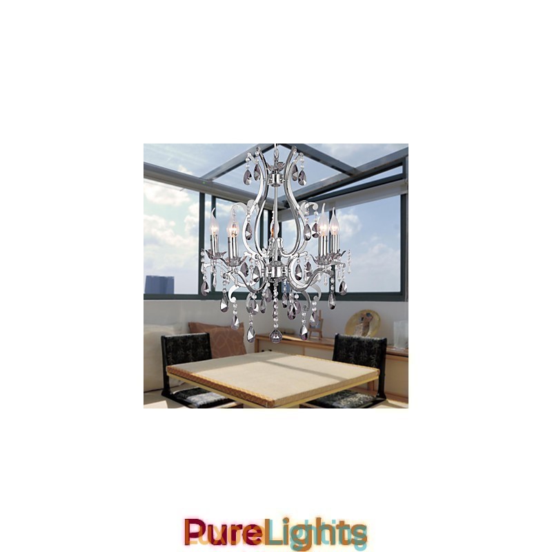 Designer Touch Decorative Traditional Classic Chrome Chandelier