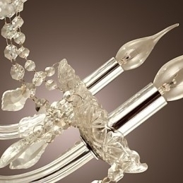 Designer Touch Decorative Rustic Lodge Crystal Electroplated Glass Chandelier