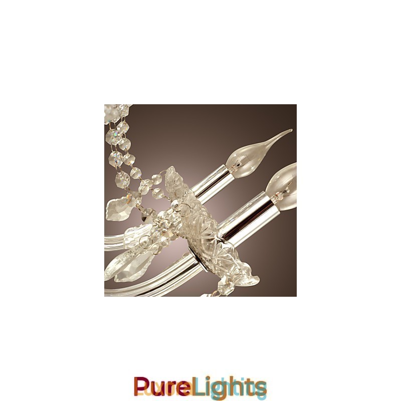 Designer Touch Decorative Rustic Lodge Crystal Electroplated Glass Chandelier