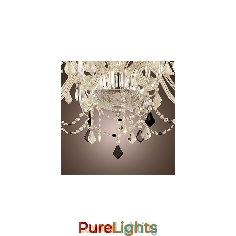 Designer Touch Decorative Rustic Lodge Crystal Electroplated Glass Chandelier