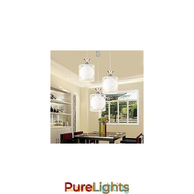 Designer Touch Decorative Contemporary And Contracted Three Creative Crystal Droplight Wrought Iron Lamp