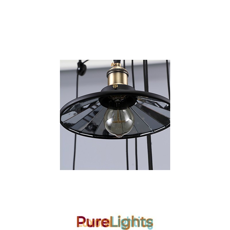 Designer Touch Decorative Pendant Lights Vintage 3 Lights ST64 Bulbs Included Up and Down system