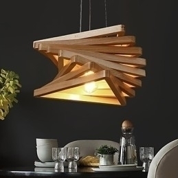 Designer Touch Decorative 1Traditional Classic Country Mini Style Painting Wood Bamboo Pendant Light