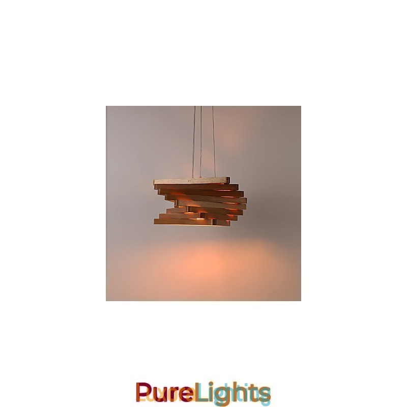 Designer Touch Decorative 1Traditional Classic Country Mini Style Painting Wood Bamboo Pendant Light