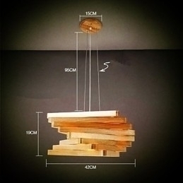 Designer Touch Decorative 1Traditional Classic Country Mini Style Painting Wood Bamboo Pendant Light