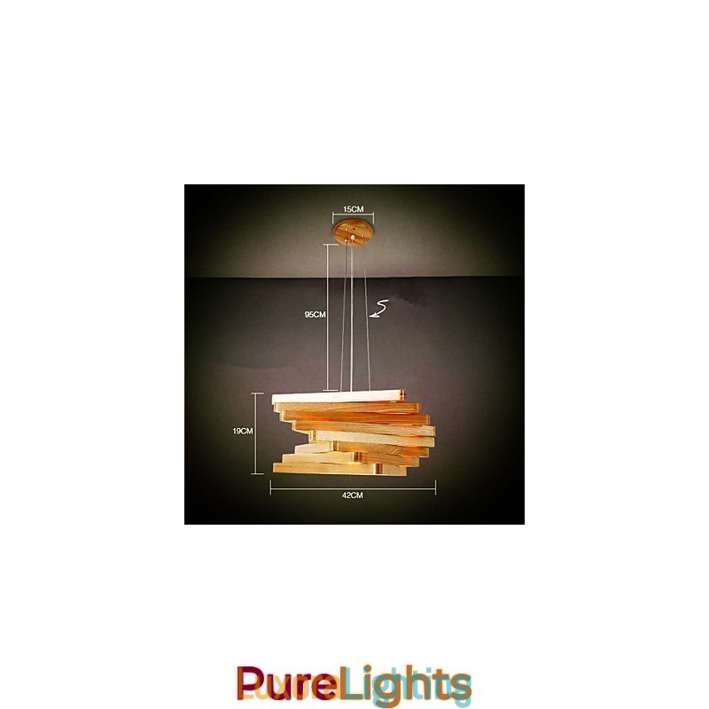 Designer Touch Decorative 1Traditional Classic Country Mini Style Painting Wood Bamboo Pendant Light