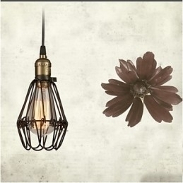 Designer Touch Decorative Pendant Lights Vintage American country style restoring ancient ways wrought iron small cage droplight