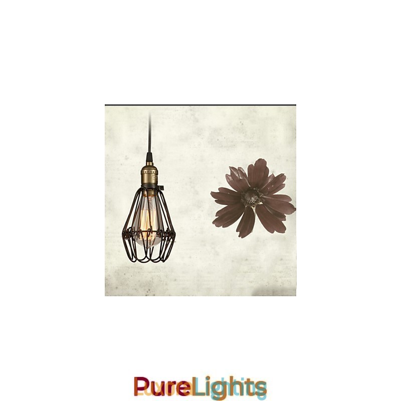 Designer Touch Decorative Pendant Lights Vintage American country style restoring ancient ways wrought iron small cage droplight
