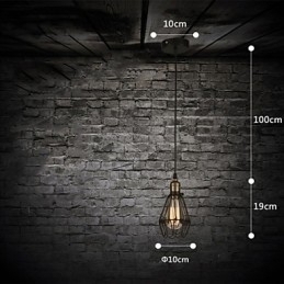 Designer Touch Decorative Pendant Lights Vintage American country style restoring ancient ways wrought iron small cage droplight