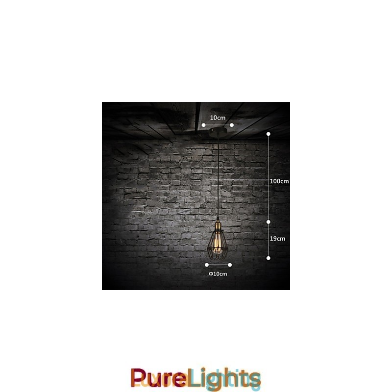 Designer Touch Decorative Pendant Lights Vintage American country style restoring ancient ways wrought iron small cage droplight