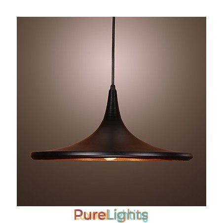 Designer Touch Decorative Comtemporary Aluminum Pendant Light with Black Shade