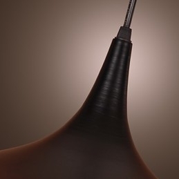 Designer Touch Decorative Comtemporary Aluminum Pendant Light with Black Shade